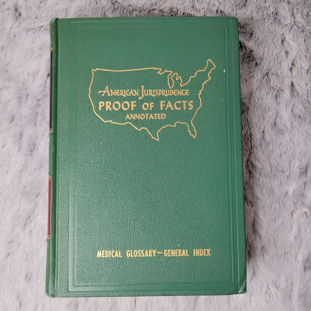 American Jurisprudence Proof Of Facts Medical Glossary General Index Law Book HC